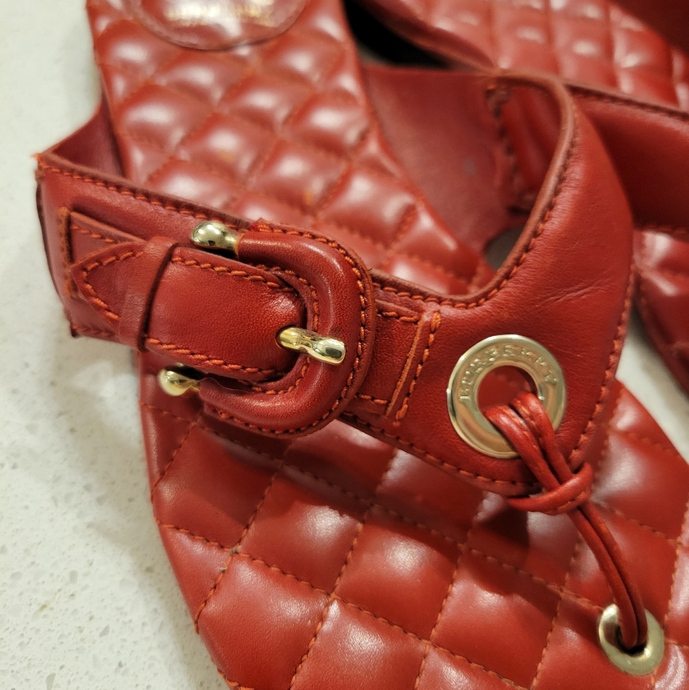 Burberry red sandals